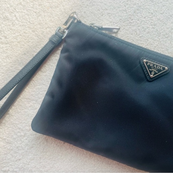 Prada Logo Plaque Pouch Wristlet - Picture 6 of 6